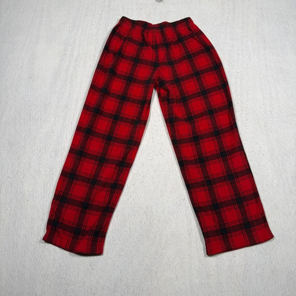 Wondershop Target Kids Red Black Buffalo Plaid Fleece Pajama Pants Size M 8
